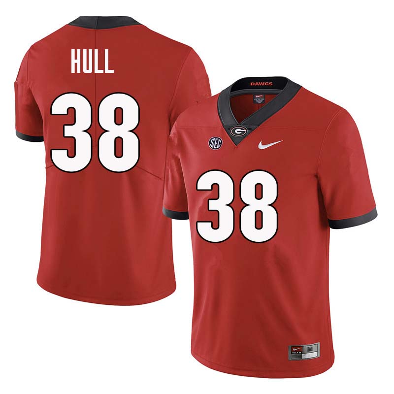 Men Georgia Bulldogs #38 Joseph Hull College Football Jerseys Sale-Red